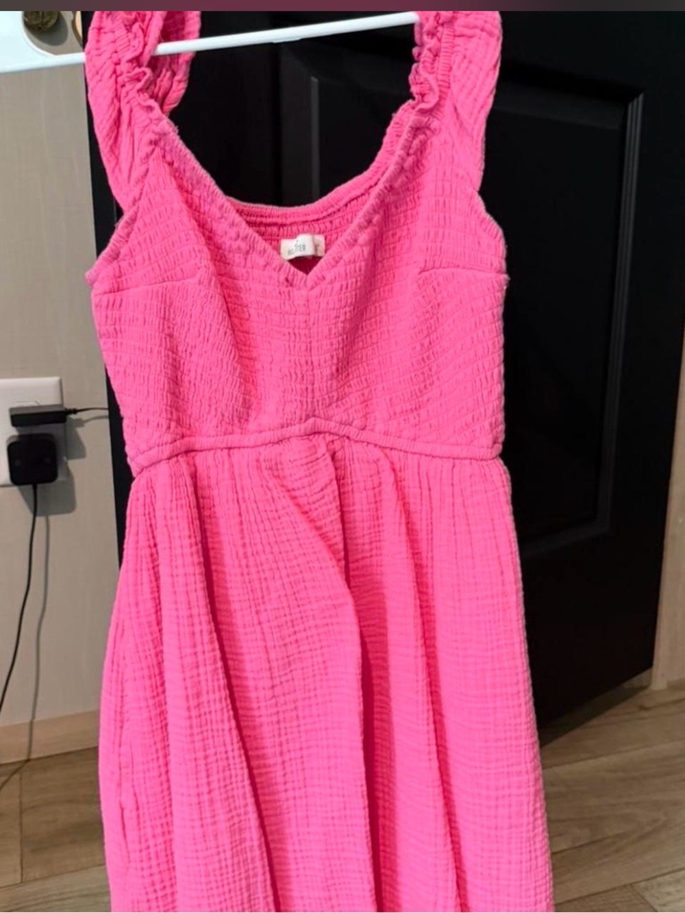 Hollister Bright Pink Textured Sundress